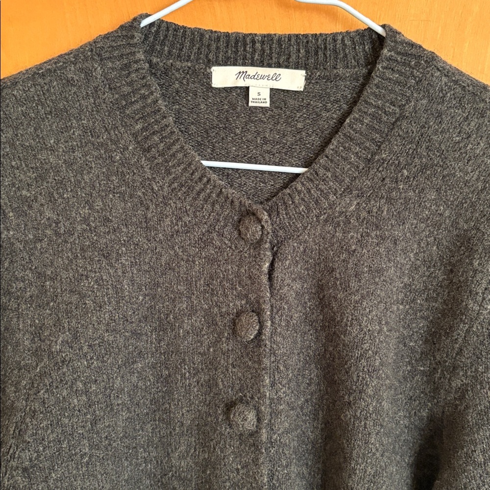 Madewell Charcoal Wool-blend Cardigan - Picture 5 of 13